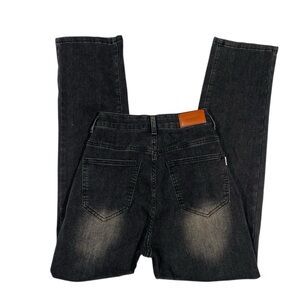 Women’s XS Genleck High Rise Straight Leg Jeans – Black –‎ Stretch Denim